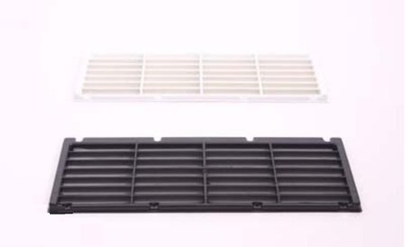 Grille de ventilation mont&eacute;e en surface (137x365mm. NOIR)