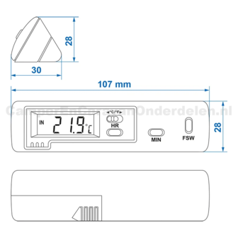 Binnen / buiten thermometer