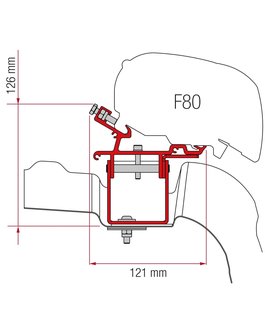 KIT F80 CRAFTER / MAN L3H3 ZONDER ROOF RAIL NA 2017 (320 CM)