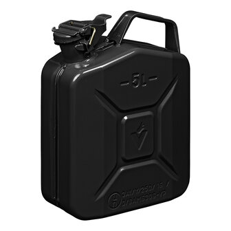 Jerrycan 5L metaal zwart UN- &amp; T&uuml;V/GS-gekeurd