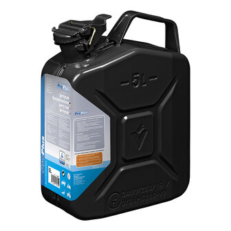 Jerrycan 5L metaal zwart UN- &amp; T&uuml;V/GS-gekeurd