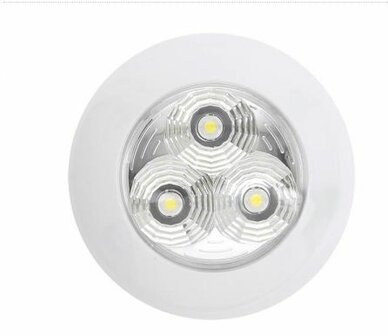 Plafonni&egrave;re / opbouwarmatuur 3-leds 12V 290lm &oslash;95x25mm