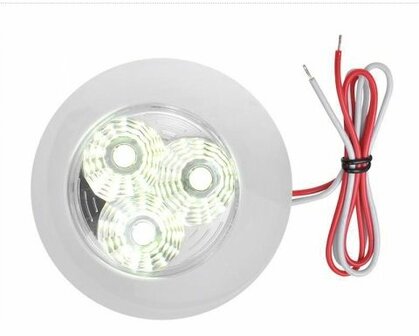 Plafonni&egrave;re / opbouwarmatuur 3-leds 12V 290lm &oslash;95x25mm