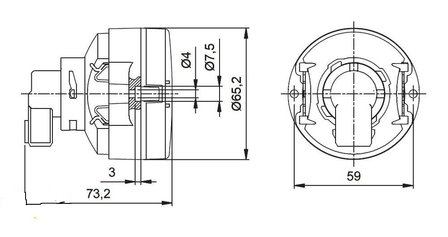 Achteruitrijlicht type 65