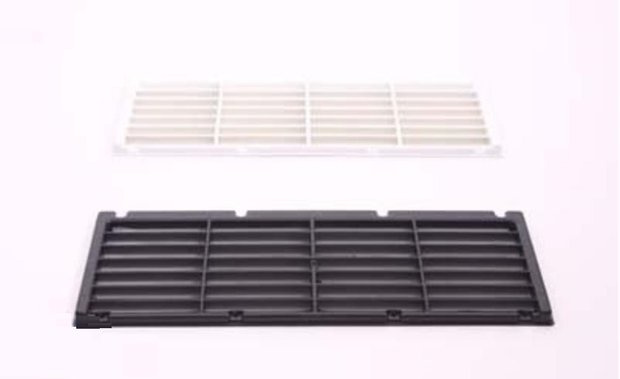 Grille de ventilation montée en surface (137x365mm. NOIR)