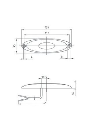 Breedtelampovaal wit frame LED