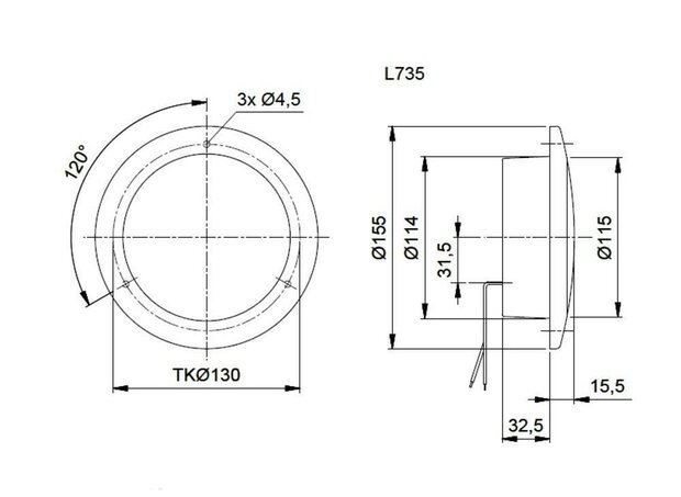 Rem-achterlicht LED S735