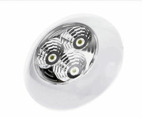 Plafonnière / opbouwarmatuur 3-leds 12V 290lm ø95x25mm